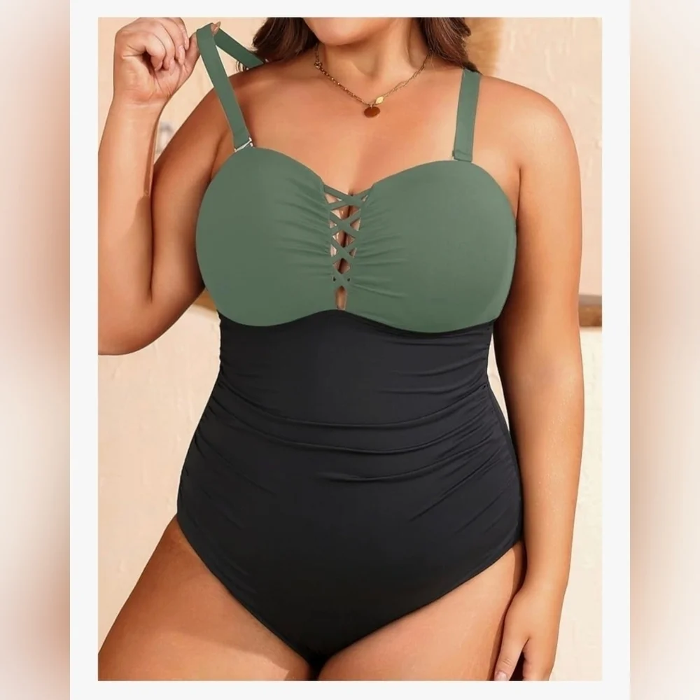 Women Plus Size One Piece Swimsuit #886